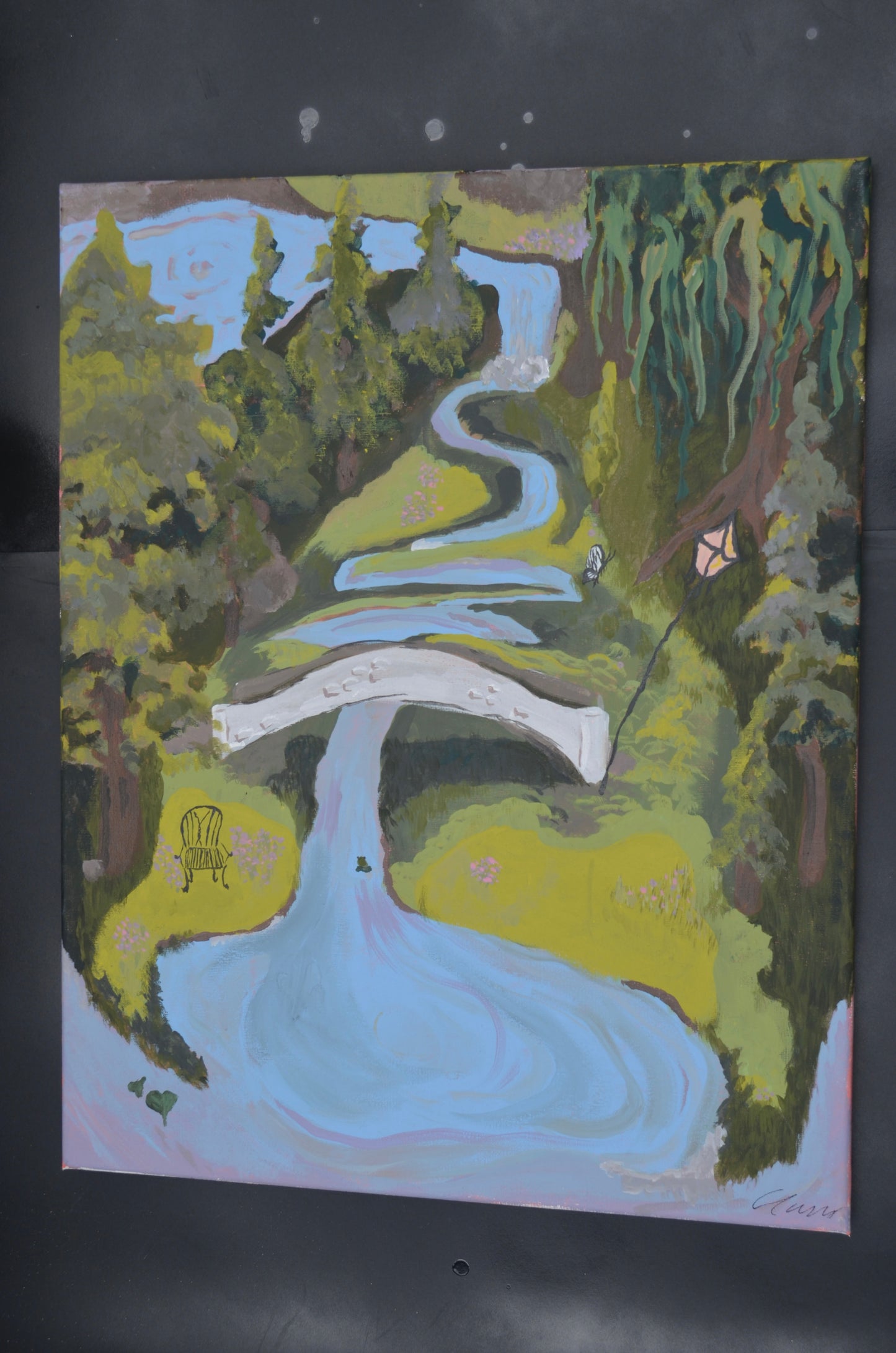 Moth Meadow Original (Canvas)