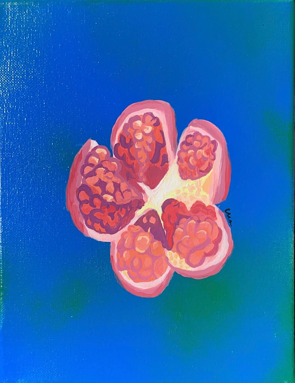 Fruit Brigade in Pomegranate 16x20”