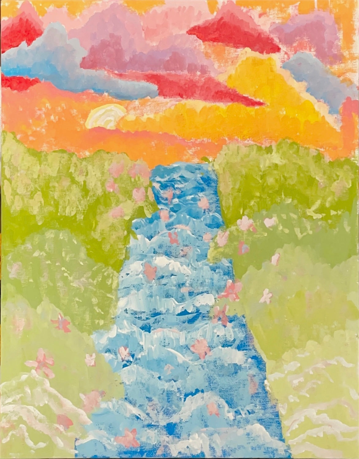 Sunset River Original (Canvas)