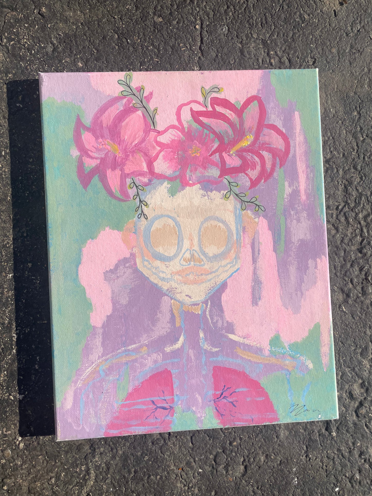 Flower Head Original (Canvas)
