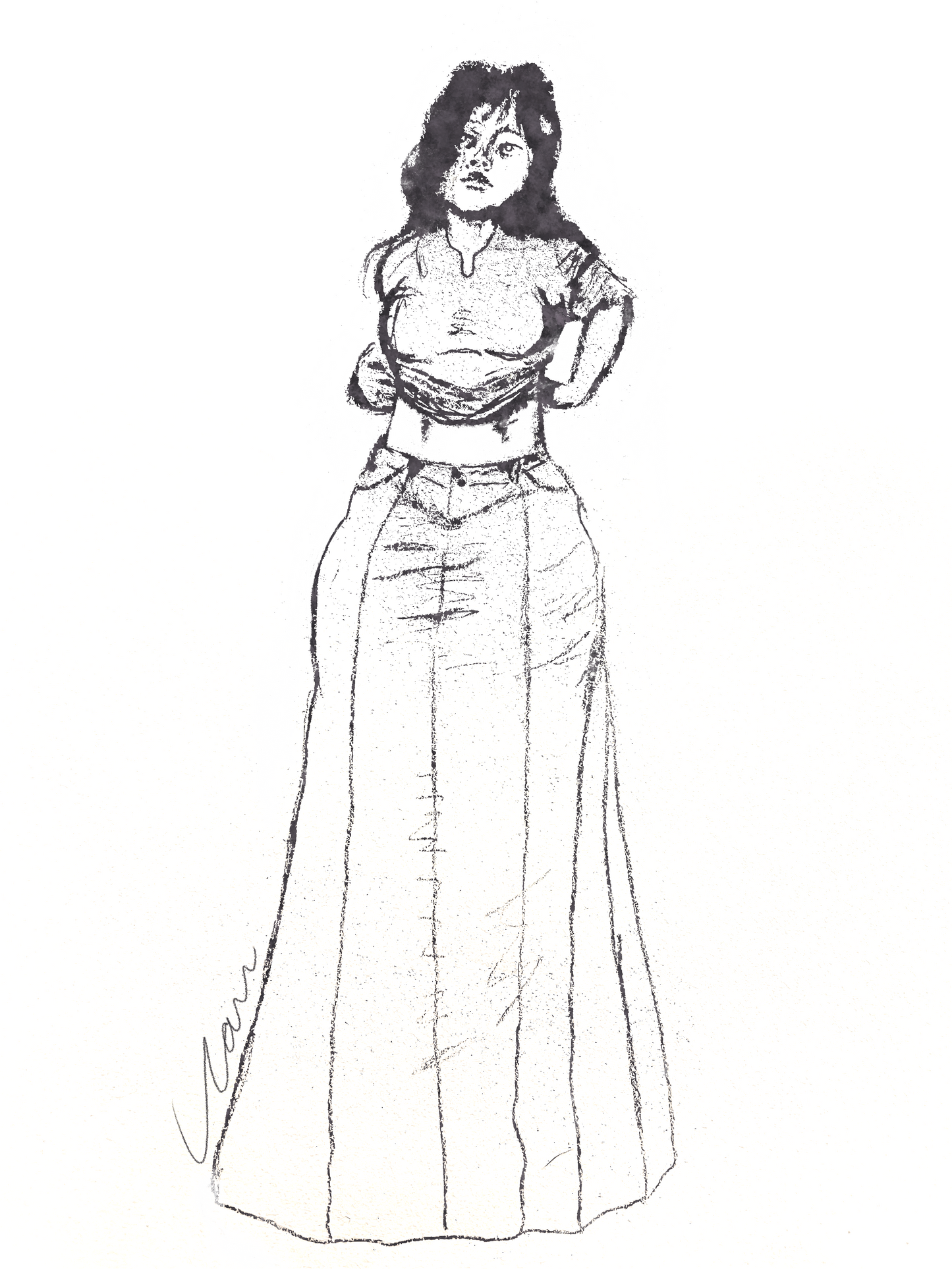 Jean Skirt 8x10”